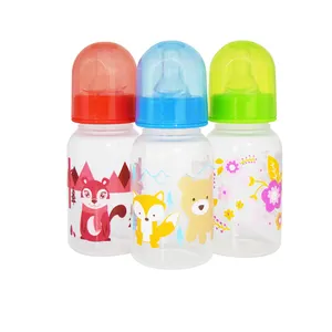 125ML पीपी सामग्री के लिए BPA मुक्त खिला बोतल बच्चे पोर्टेबल फैशनेबल मुद्रण बच्चे को दूध खिला बोतल