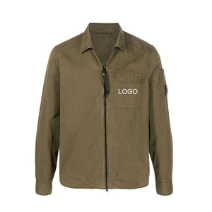 Nuova <span class=keywords><strong>Giacca</strong></span> da Lavoro da Uomo con Tasca sul Petto, Orlo Curvo, 100% Cotone, <span class=keywords><strong>Verde</strong></span>, con Doppia Cerniera - Product Image 1