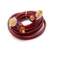 Caisson de basses pour voiture cuivre pur modifié 5M 4ch 2ch RCA à RCA adaptateur de câble de voiture stéréo audio 2RCA cordon mâle à mâle connecteur