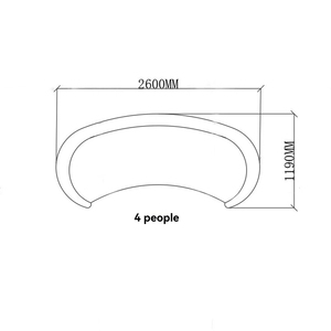 Conjunto de sofá curva de diseño MODULAR sofá rectangular reclinable de tela de peluche para muebles de sala de estar de vestíbulo de Hotel - Product Image 6