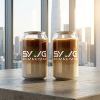 Latas de Plástico PET Transparente con Logotipo Personalizado y Tapa Abatible de Aluminio para Refrescos, Jugos, Té y Otras Bebidas 250ml 330ml 500ml
