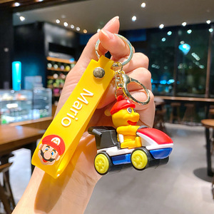 พวงกุญแจซูเปอร์มาริโอ้พวงกุญแจลายการ์ตูนน่ารักสำหรับขับรถรูปทรงกระบอก - Product Image 3