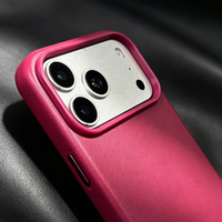 Étui de téléphone en cuir magnétique L197-A avec motifs de couleur personnalisables et fixation magnétique pour iPhone 18 Pro 18 Pro Max
