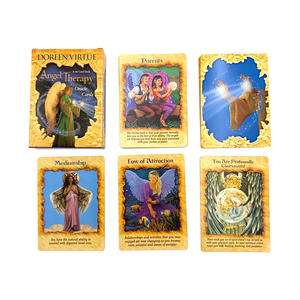 Échantillon <span class=keywords><strong>gratuit</strong></span>, impression personnalisée, bords dorés, Angel Therapy, 44 cartes de tarot <span class=keywords><strong>Oracle</strong></span>, jeu de cartes à vendre - Product Image 4