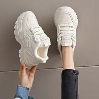 Chaussures de sport à plateforme pour femmes, tendance hiver coréenne, antidérapantes, chaudes, ne fatiguent pas les pieds, bottes de neige en fourrure épaisse, chaussures décontractées pour le campus