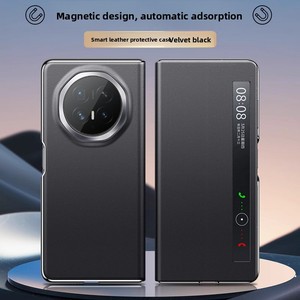 Funda magnética de cuero para teléfono móvil Honor Magic V6, funda protectora anti-caída para Honor V6, estilo empresarial. - Product Image 4
