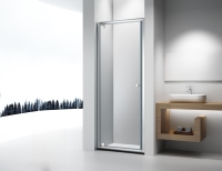 Cabine de douche élégante pour salle de bain, porte pivotante en aluminium avec verre trempé de 6/8 mm