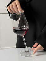 Verre à vin rouge commercial en cristal transparent, design minimaliste moderne, capacité 500-600 ml