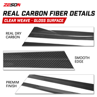 Jupes latérales en fibre de carbone sèche style R44 pour BMW M2 G87 Coupé, paire gauche et droite, 2023+
