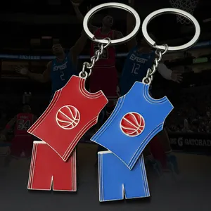 농구 저지 키 체인 NBA 남여 공용 저지 키 체인 폴로 셔츠 열쇠 고리 선수 또는 농구 팬을위한 선물