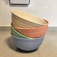 Bols à riz en paille de blé imprimés UV écologiques, incassables, légers et personnalisables – Ensemble de vaisselle pour la famille et l'extérieur