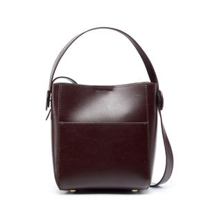 Sac seau tendance pour femmes, sac à main en cuir véritable/sac à bandoulière, poche avant, sac bandoulière en cuir de vache avec sangle réglable - Product Image 2
