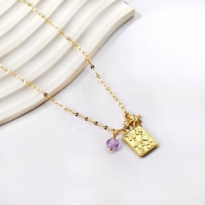 Collier pendentif étoile de mer en acier inoxydable, chaîne plate, plaqué or 18 carats, design tendance et interchangeable - Product Image 3