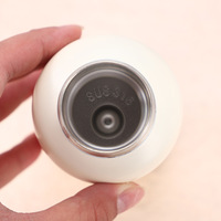 Bouteille d'eau portable en acier inoxydable de 350 ml avec bouchon à bille, nouveau design créatif, nez rouge, pour enfants