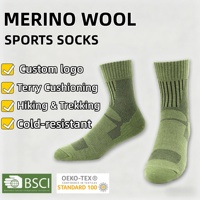 Chaussettes de randonnée en laine mérinos personnalisées, légères, rembourrées, mi-mollet, pour sports de plein air, trekking et alpinisme