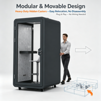 Nouvelle conception de cabine téléphonique insonorisée, studio d'enregistrement, cabine de méditation pour le bureau et la maison