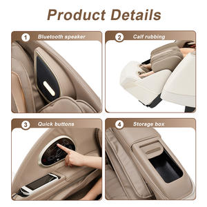 Massagestoel met aanpasbaar logo, 120W, 3D zero gravity, luchtdrukmassage voor billen en schouders - Product Image 4