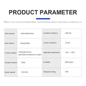 M5连接器插座3 4针焊接防水电缆圆形塑料公母焊接插头 - Product Image 6