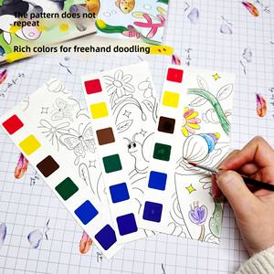 สมุด<span class=keywords><strong>ภาพ</strong></span>ระบายสีและสติกเกอร์โน้ตสำหรับเด็ก โดอิท วอเตอร์คัลเลอร์ เพ้นท์ติ้ง แอนด์ คัลเลอร์ริง พร้อมปกกระดาษ 20 หน้า สำหรับโปรโมชั่น - Product Image 2