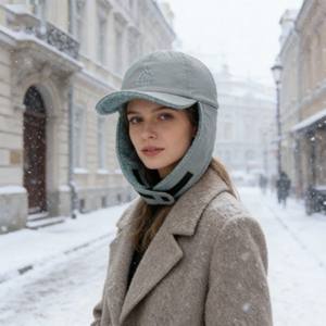 Cappellino da Baseball Invernale Vintage Reversibile |   Cappello con Paraorecchie Foderato in Pile, Traspirante e Impermeabile, 100% <span class=keywords><strong>Cotone</strong></span>, per Ciclismo in Clima Freddo - Product Image 1