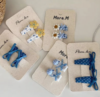 Filles doux mignon tissu épingles à cheveux accessoire fleur bouton nœud papillon petits pinces crocodiles pour usage quotidien fêtes en gros