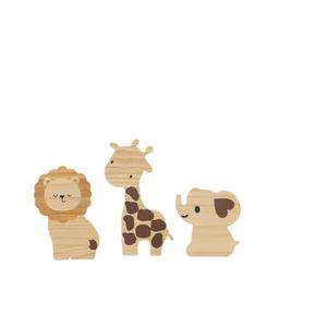 Décorations d'animaux en bois, lot de plusieurs pièces, bois massif, style scandinave, décoration de chambre à coucher, chambre d'enfant - Product Image 5