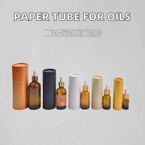 Tubo de Papel Kraft Cilíndrico de 5ml, 10ml, 15ml, 20ml, 30ml, 50ml, 100ml, Biodegradable, para Cosméticos, Aceites Esenciales, con Gotero y Recubrimiento UV - Product Image 2