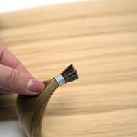 Extensiones de Cabello Humano Super I-Tip, Extensiones de Cabello Nano I-Tip, Extensiones de Cabello Humano Rizado con Cuentas I-Tip