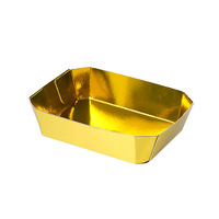 Boîte de transport jetable en plastique de qualité alimentaire pour fruits (orange, kumquat), emballage en forme de bateau, vente en gros, haut de gamme, sans pliage, carte dorée