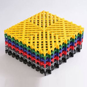 Dalles de sol modulaires antidérapantes en PP pour atelier et garage, revêtement de sol emboîtable amovible, grilles de lavage de voiture pour la vente en gros - Product Image 2