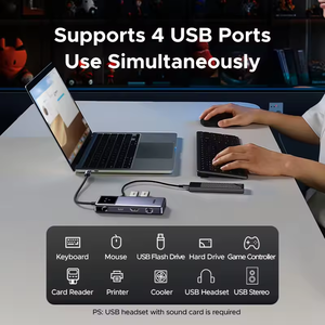 UGREEN Uno 7 in 1 USB HUB Type C เป็น HDMI 2.0 4K60Hz USB3.0 5Gbps RJ45 1000Mbps แท่นวางอุปกรณ์เสริมสำหรับ MacBook และแล็ปท็อป - Product Image 3