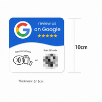 Carte de revue NFC RFID avec puce NTAG215 13,56 MHz, code QR, autocollant de table sans contact IC pour magasins, bars, hôtels