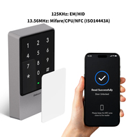 Lecteur RFID Wiegand à clavier tactile métallique crypté OSDP 2.2 haute sécurité, IP65, 125 kHz, 13,56 MHz, EM NFC, contrôle d'accès autonome