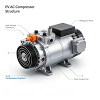 Auto Elektrischer Klimakompressor Fahrzeugklimaanlage Kompressor für Kia Niro EV Hyundai Ioniq 97729-AO000 977E1AO000 690297 690299