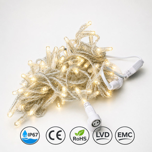 Transparent PVC Wire LED <b>String</b> Lights Warm White IP44 Waterproof 10M 100 LED Christmas Holiday Outdoor Festive Decoration - Product Image 1