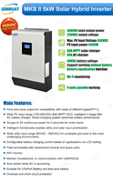 Convertisseur solaire hybride 5KVA 48V, prend en charge 9 batteries en parallèle, moins de 500Vdc de tension d'entrée, monophasé, triphasé