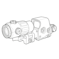 EXPS3 558 Red Dot Sight with G45 5X Magnifier Combo Compact Optical System FTS Mount Aluminum Housing - SPECPRECISION