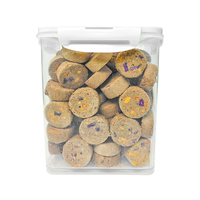 Friandises pour animaux de compagnie : galettes de viande aux fruits et légumes lyophilisés, formule composite fruits, légumes et viande pour chiens et chats, directement de l'usine