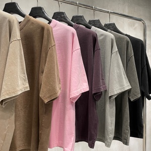 T-Shirt Oversize a Maniche Corte con Effetto Vintage Acid Wash e Spalle Scese per Uomo e Donna, Produzione all'Ingrosso - Product Image 3