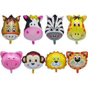 Globos de aluminio para decoración de fiesta, ramos de tamaño medio con forma de cabeza de mono y animal de dibujos animados, venta al por mayor - Product Image 5