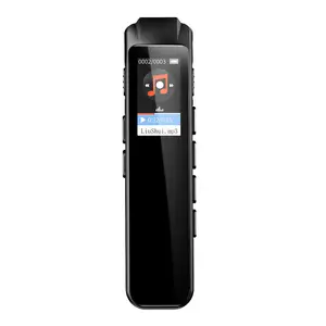MP3 플레이어가있는 새로운 휴대용 전문 소음 감소 레코더 HD 녹음 USB 오디오 음성 활성화 레코더