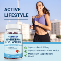 Gummies véganes de bisglycinate de magnésium OEM, compléments cérébraux sans sucre pour le sommeil et la relaxation