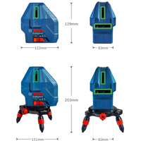Niveau laser Bosch GLL 50-15XG à faisceau vert, laser croisé 5 lignes avec pointe plombante, auto-nivelant, portée 15 m, outil de mesure professionnel