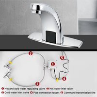 Robinet de lavabo personnalisable à prix abordable pour appartement, villa, hôtel – Robinet de salle de bain avec capteur