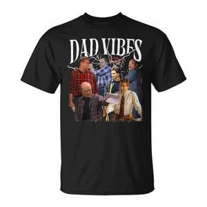 Camiseta Dad Vibes estilo retro de los años 90, conjunto a juego para el día del padre, ropa informal para hombre - Product Image 1