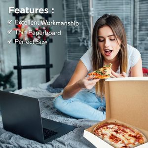12 giấy inch Thêm mỏng đất sét trắng tráng hộp bánh pizza 12 "Chiều dài x 12" Chiều rộng x 1 7/8 "Chiều sâu khóa góc Bìa vật liệu - Product Image 6