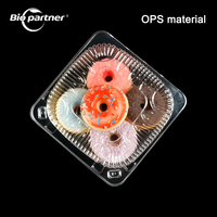 Boîtes alimentaires jetables transparentes en plastique BOPS OPS PS à charnière pour sushis, snacks, gâteaux, biscuits, salades – Boîte blister/plateau