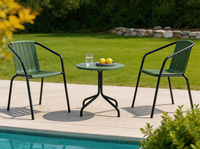 Fauteuil d'extérieur empilable en métal et plastique pour patio, jardin, café et salle à manger