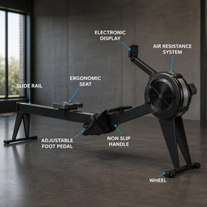 Máquina de Remo Comercial con Monitor, Simulador de Esquí Horizontal, Equipo de Cardio de Alta Calidad para Gimnasio Interior - Product Image 3