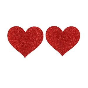 Manyu Erotic Accessories <b>Red</b> Heart Lingerie Breast Patches Silicone <b>Sequined</b> Nipple Covers Sexy Temptation Bra Accessories T41 - Product Image 1